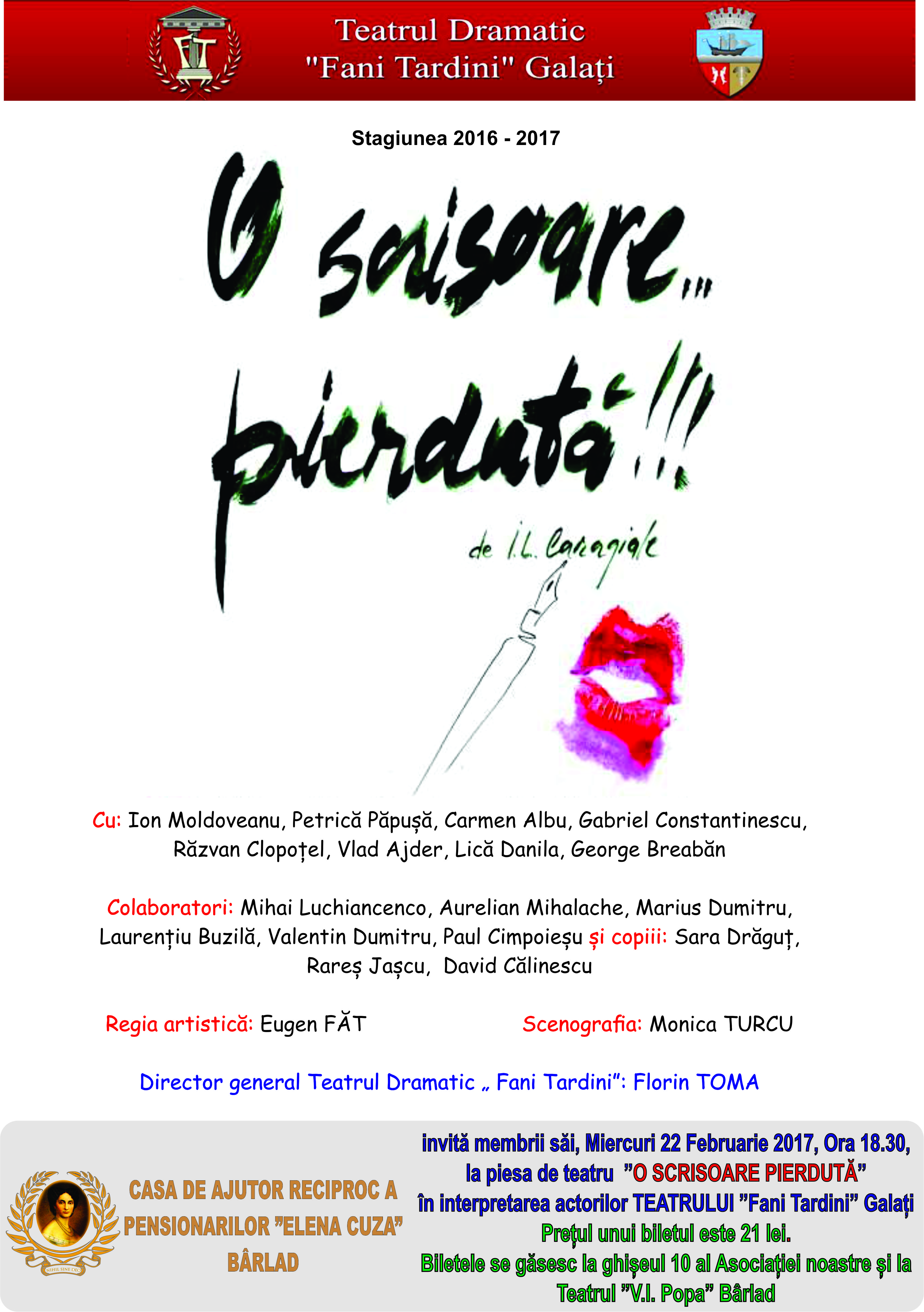 Comedia O scrisoare pierdută